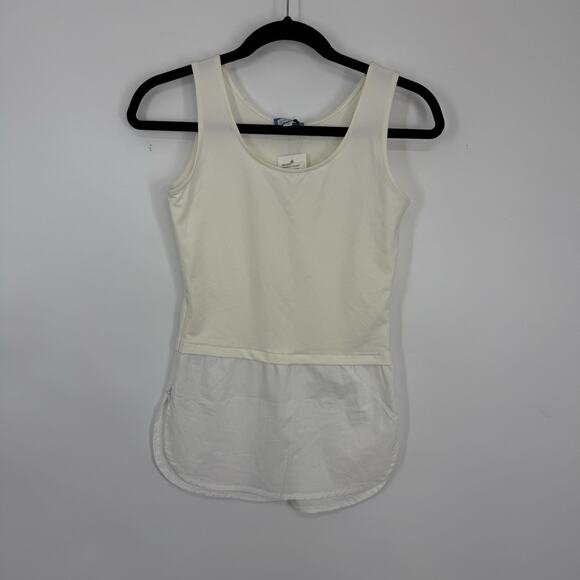 Skinny Shirt Sleeveless Layering Blouse Womens size Small White Slimming NEW - Picture 14 of 14